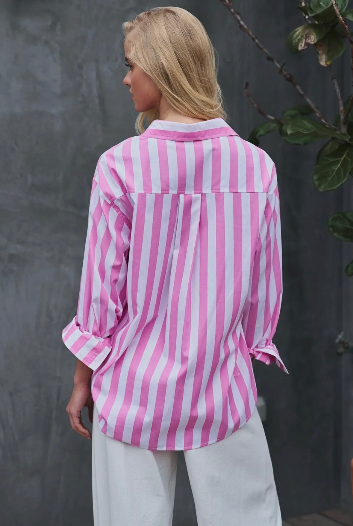 The Sheryl Striped Button Down