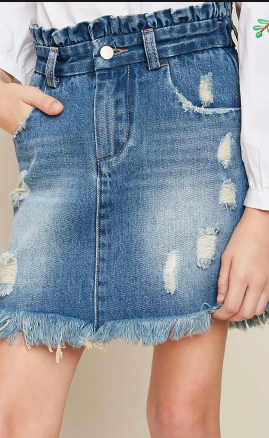 The Gracie Denim Skirt- Little Sister