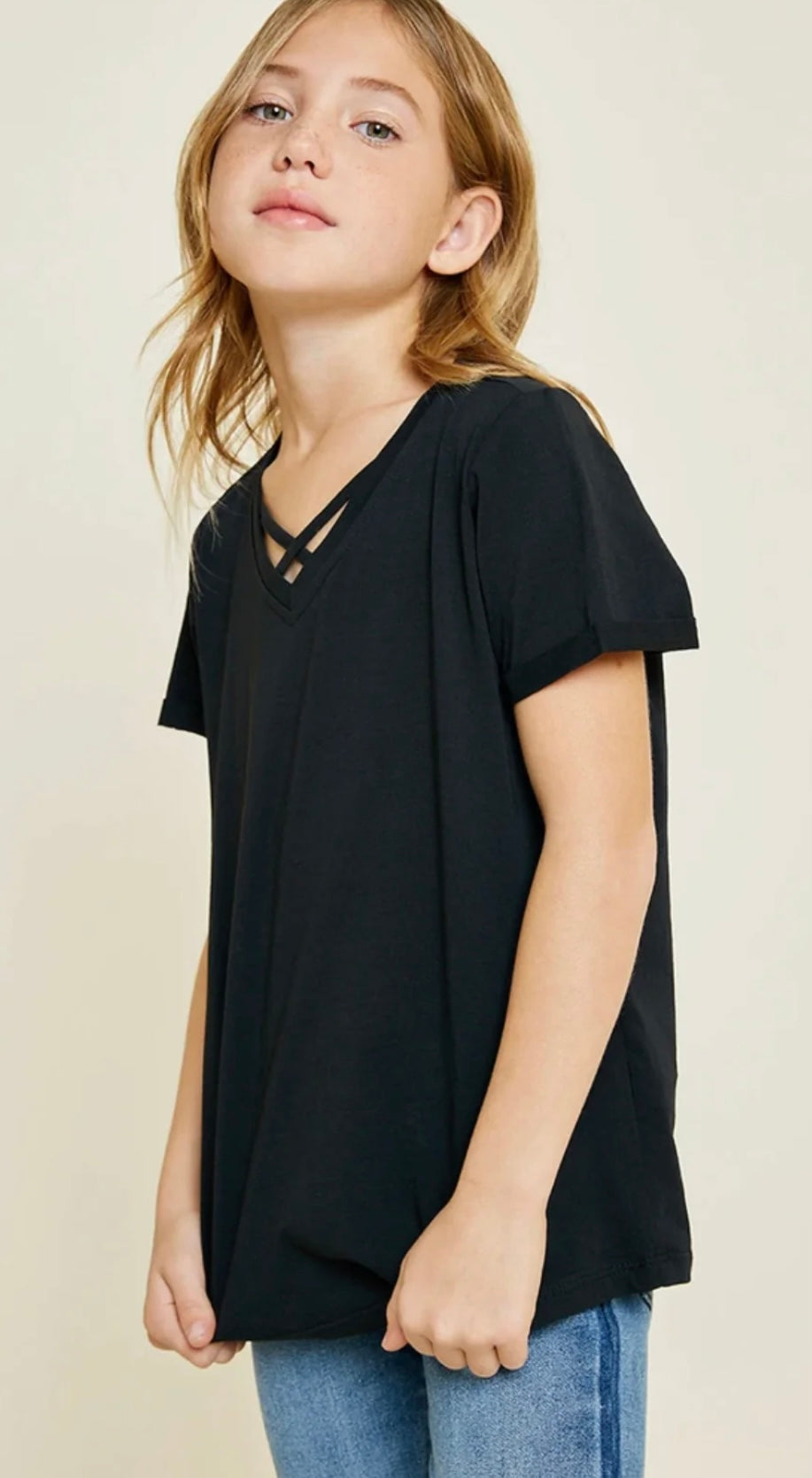 The Lily Cris Cross Tee-Little Sister