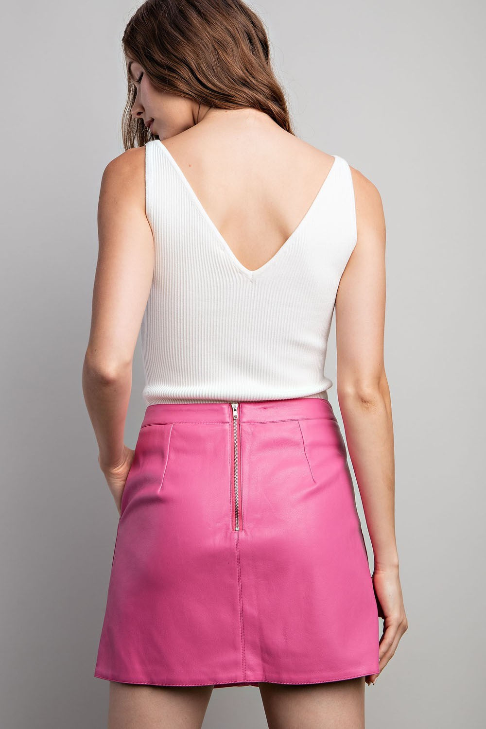 The Dolly Vegan Leather Miniskirt