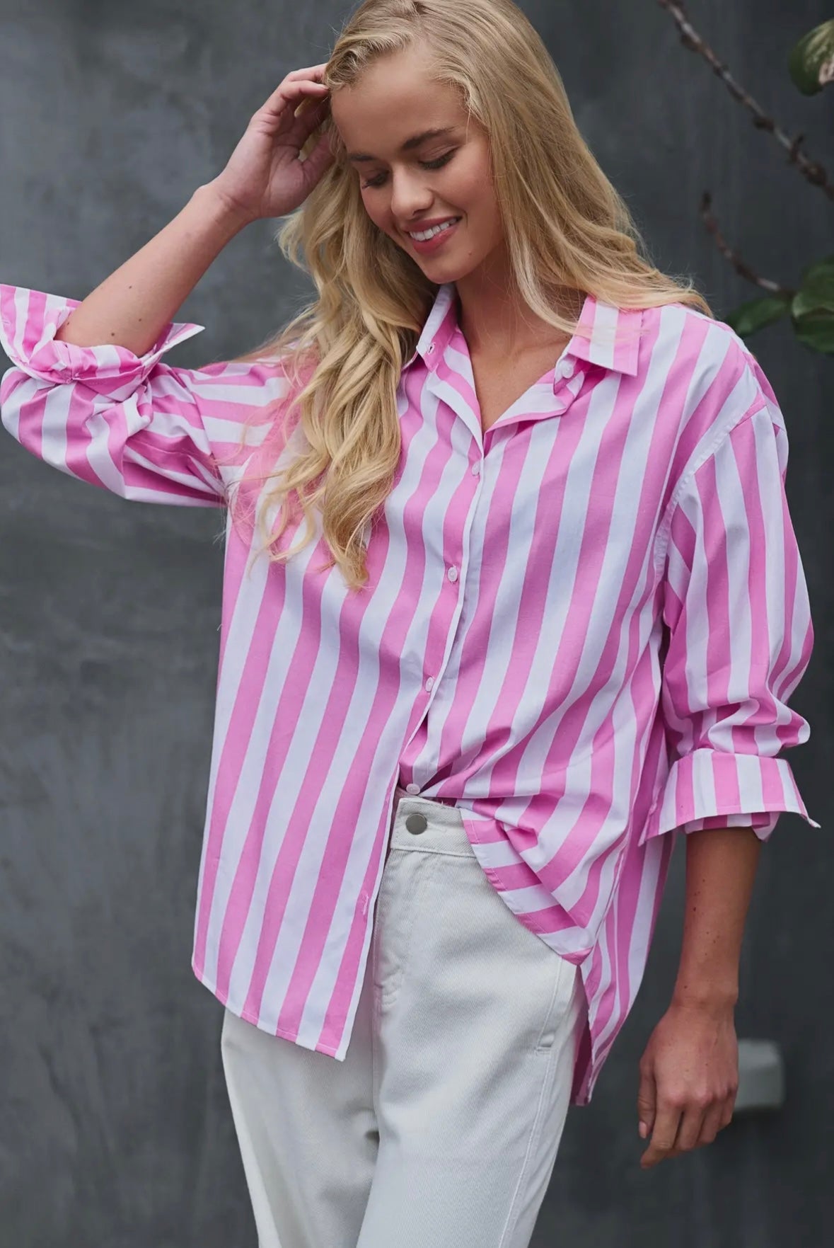 The Sheryl Striped Button Down