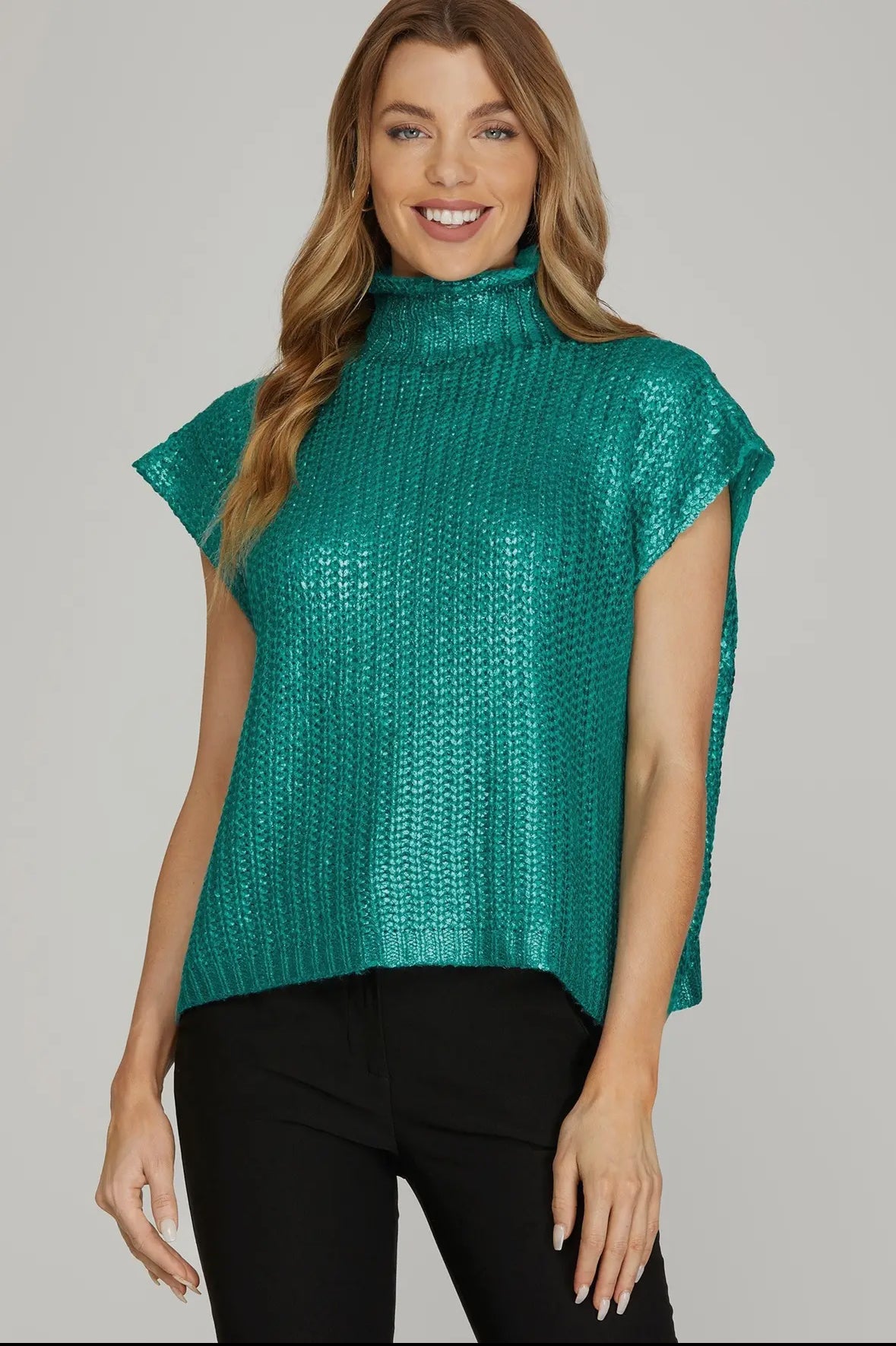 The Drew Metallic Sweater