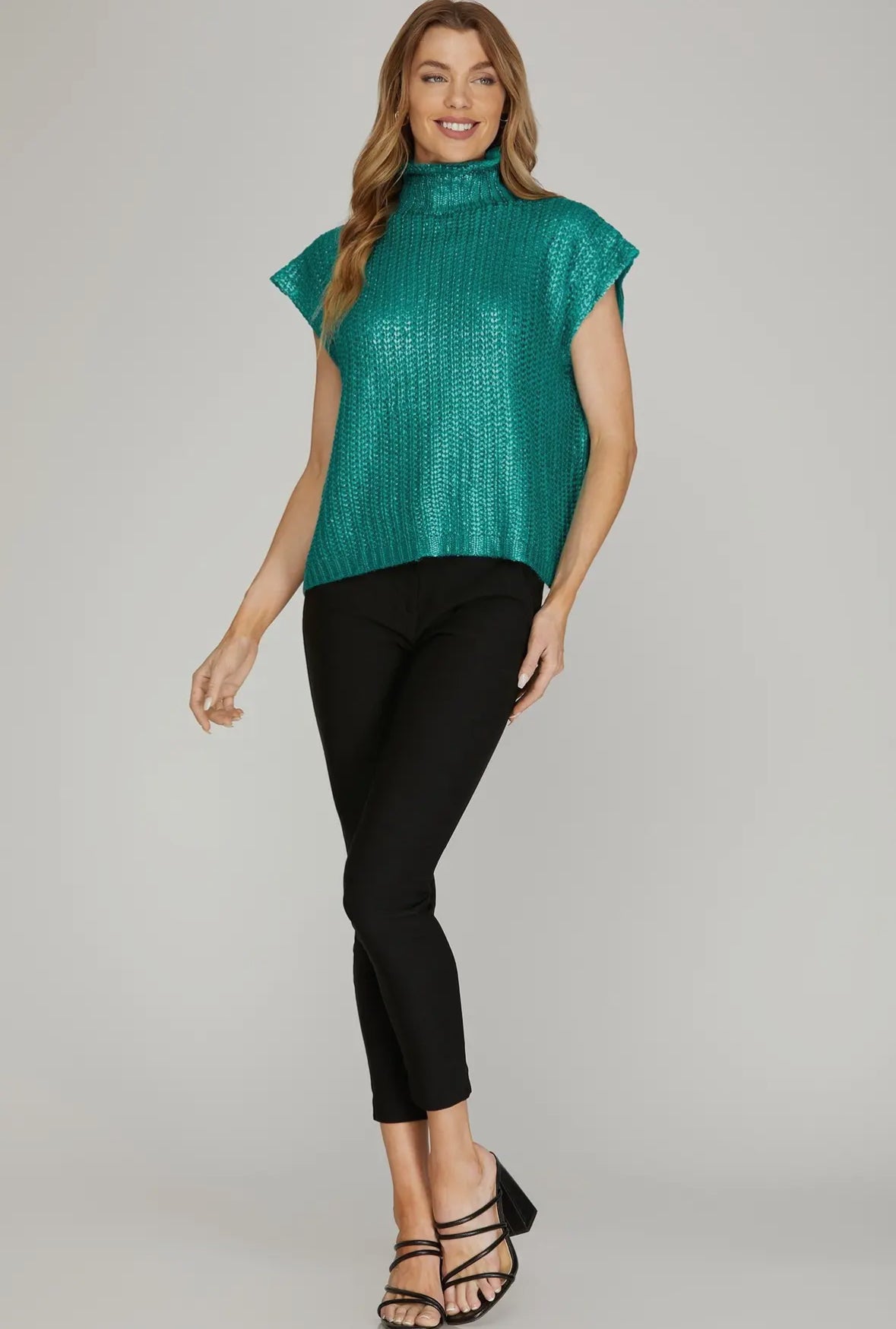 The Drew Metallic Sweater