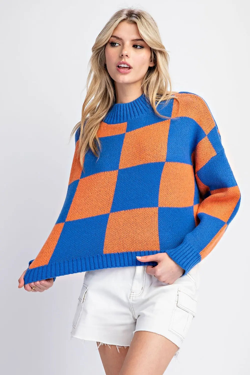 The Adira Checkerboard Sweater