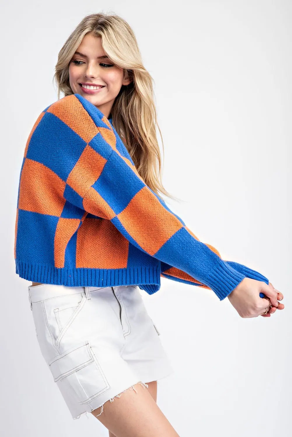 The Adira Checkerboard Sweater