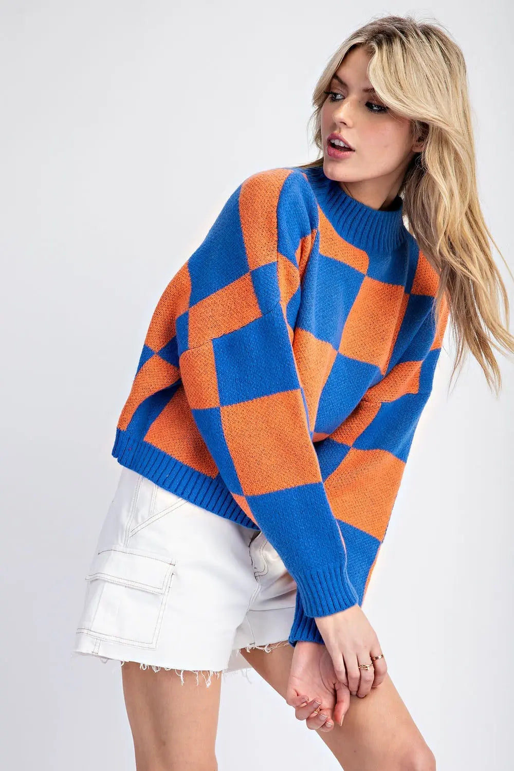 The Adira Checkerboard Sweater