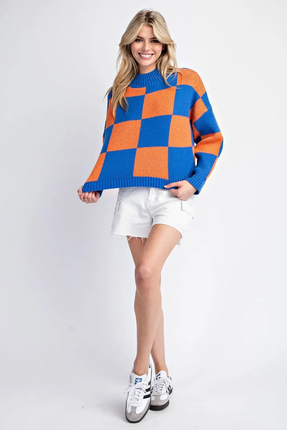 The Adira Checkerboard Sweater