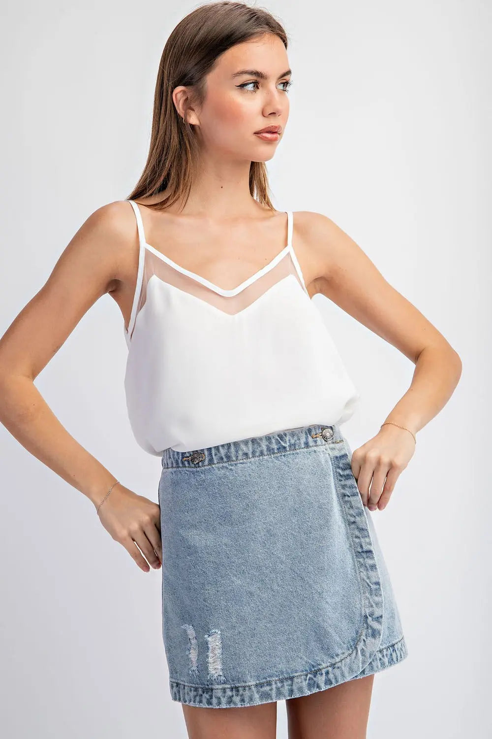 The Amelia Tank- lightweight white layering tank- Silent Sisters