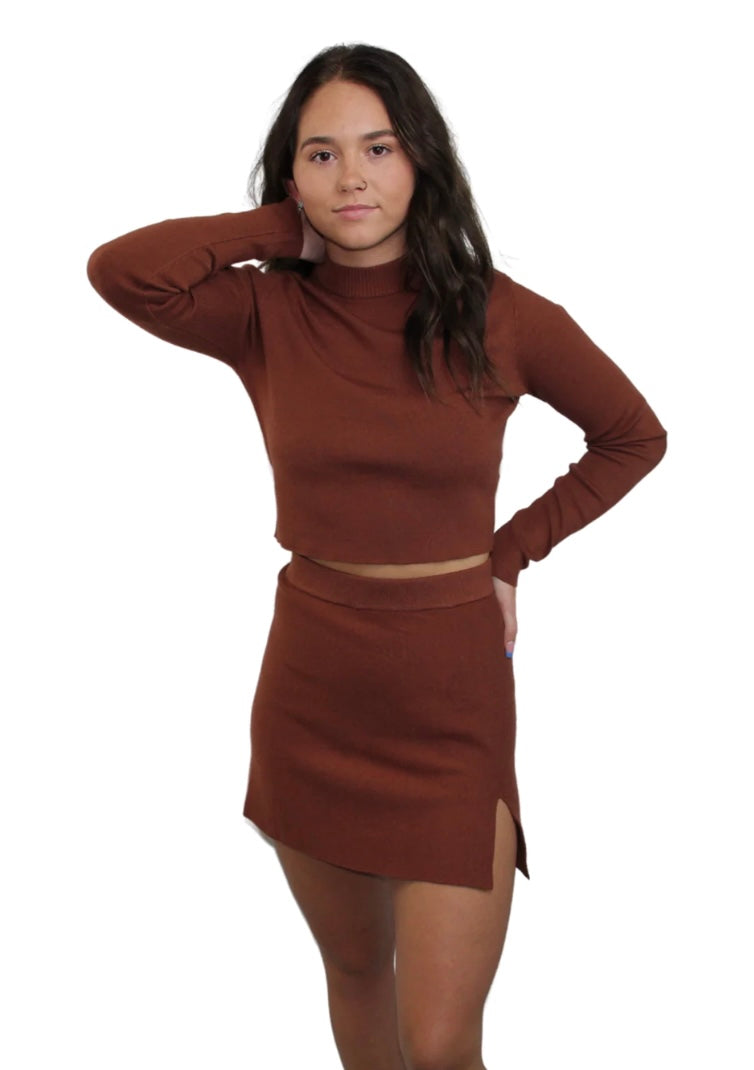 The Celeste Sweater Set- rust sweater set- Silent Sisters