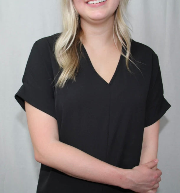 The Elizabeth Shift Dress- black crepe shift dress- Silent Sisters