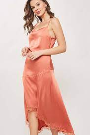 The Florence Midi Dress- Coral satin midi dress- Silent Sisters