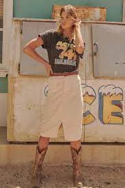 The Jane Corduroy Skirt- tan beige Corduroy midi skirt- Silent Sisters