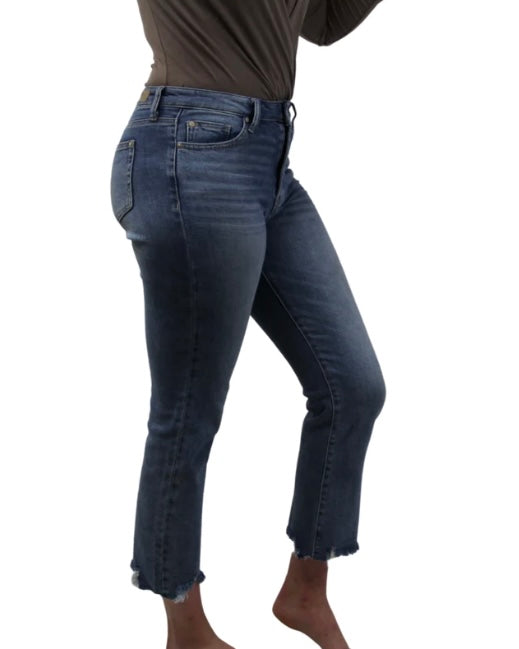The Jaton Denim- crop built in stretch mid rise denim- Silent Sisters