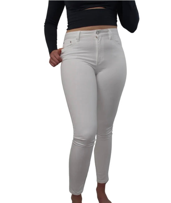 The Madison White Skinny Pant- white skinny soft stretch pant- Silent Sisters 
