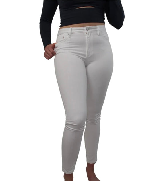 The Madison White Skinny Pant- white skinny soft stretch pant- Silent Sisters 