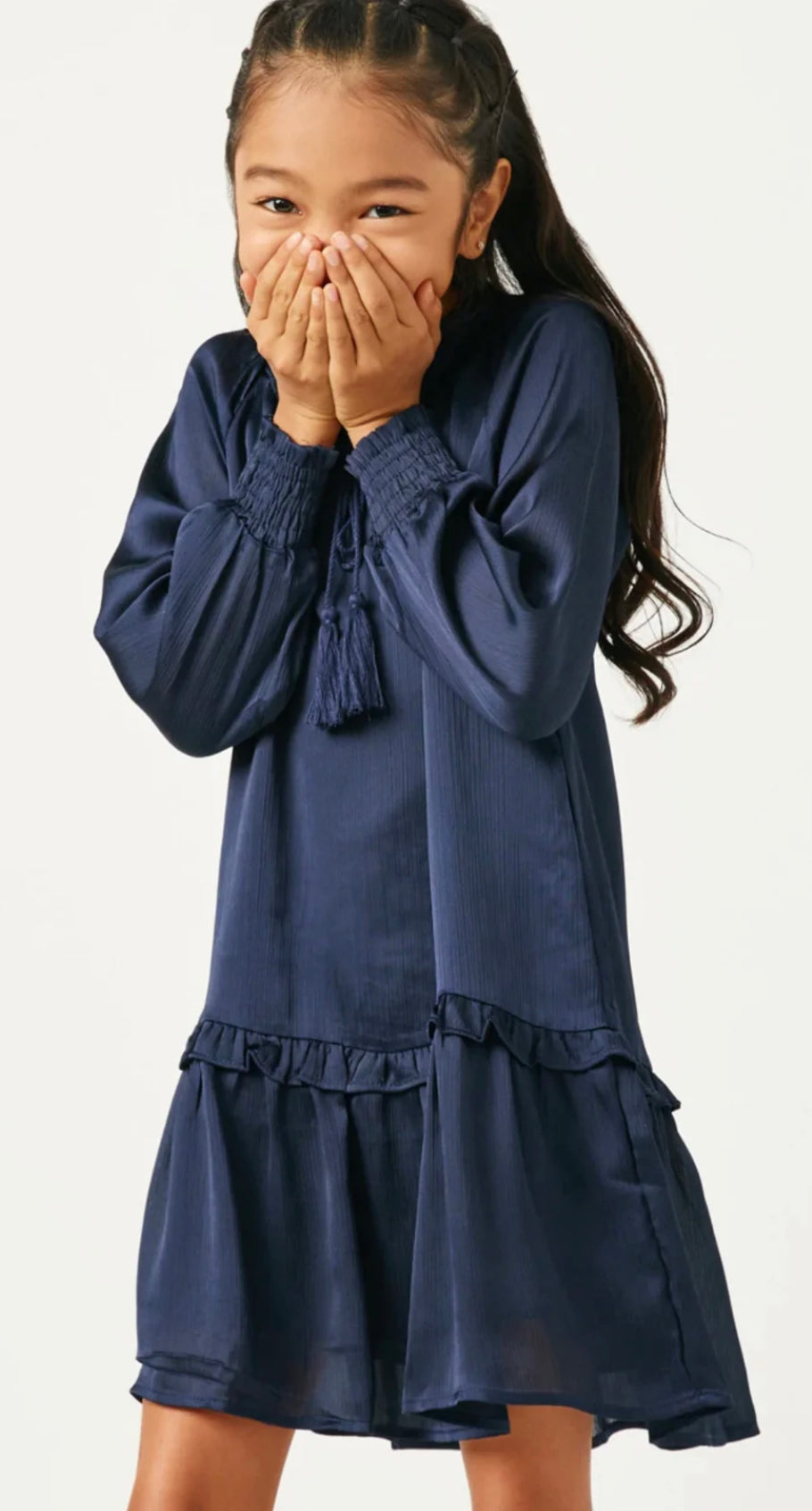 The Sutton Satin Dress- Little Sister