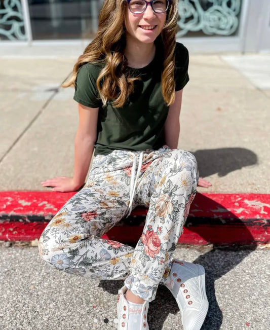 The June Floral Jogger-Little Sister