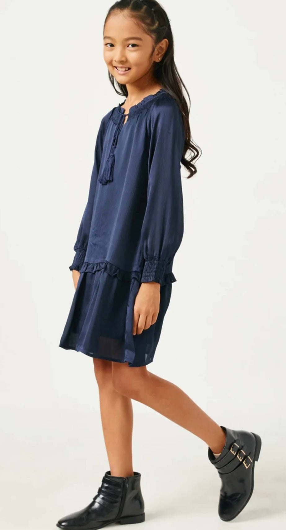 The Sutton Satin Dress- Little Sister