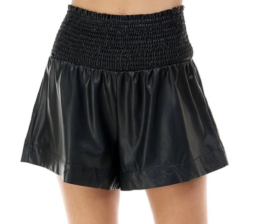 The Roxanne Vegan Leather Short- black vegan leather short- Silent Sisters 