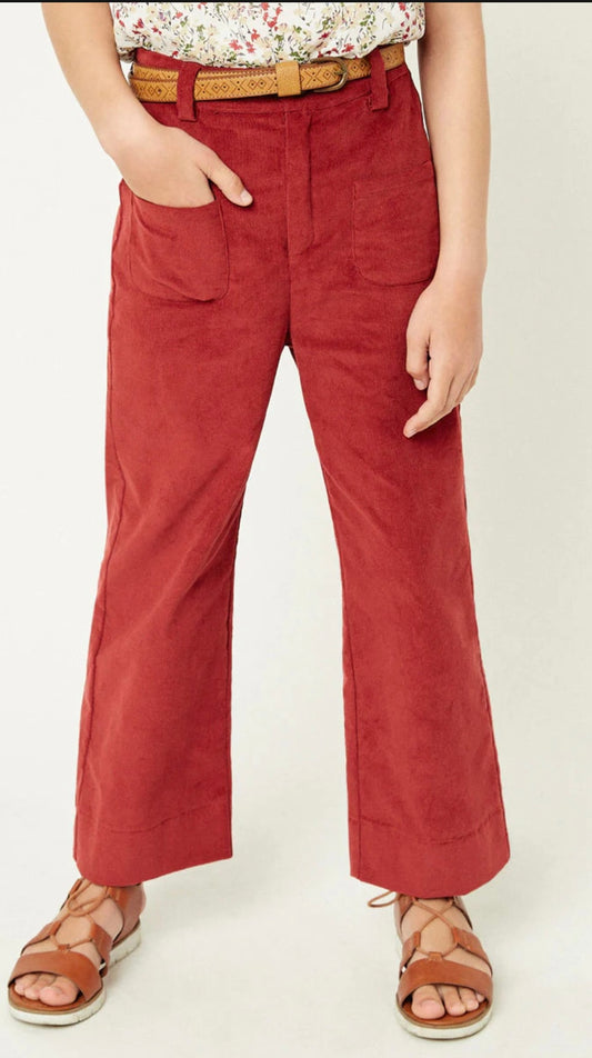 The Ruby Corduroy Pant- tween red corduroy pant- Silent Sisters